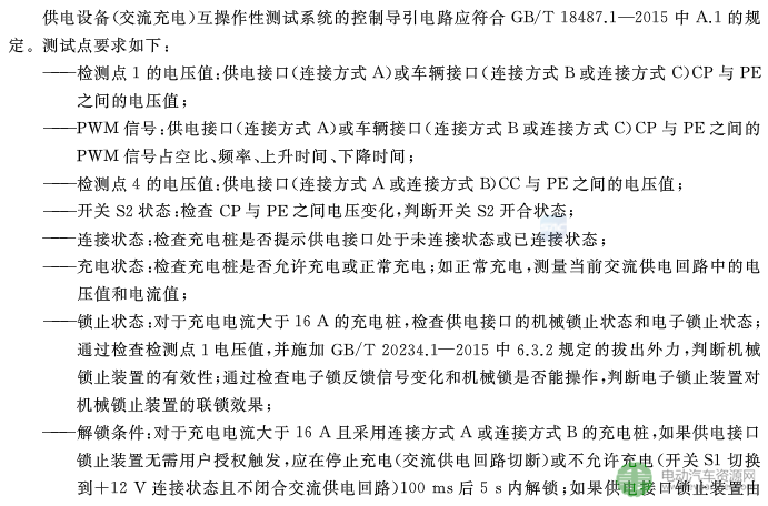 國標(biāo)委發(fā)布電動(dòng)汽車傳導(dǎo)充電互操作性測試規(guī)范 第1部分：供電設(shè)備